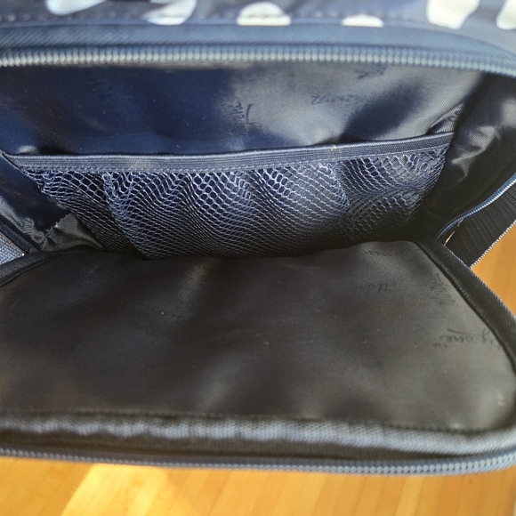 Thirty One Pack & Pour Insulated Picnic Bag Navy/White Polka Dots - Picture 6 of 7